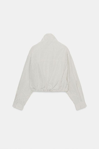 Veste en nylon à carreaux