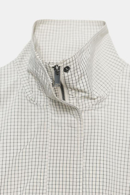 Veste en nylon à carreaux