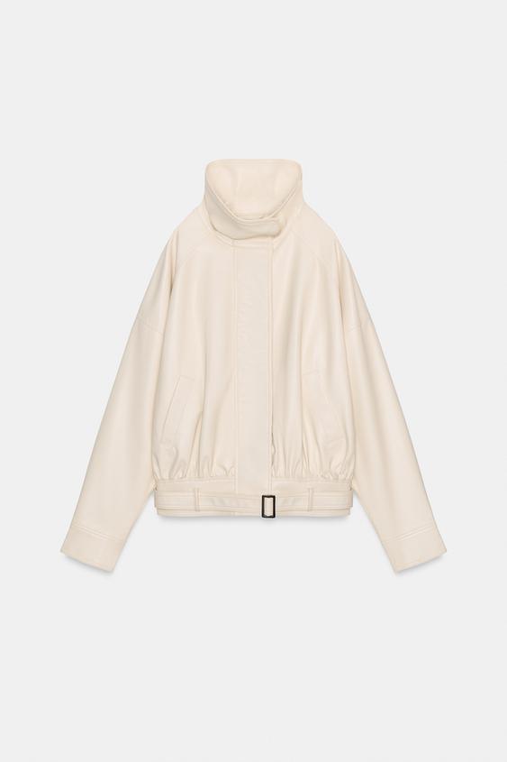 Veste bomber effet cuir