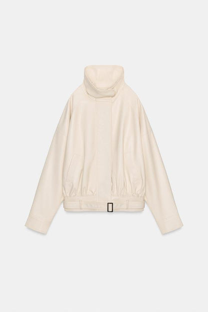 Veste bomber effet cuir