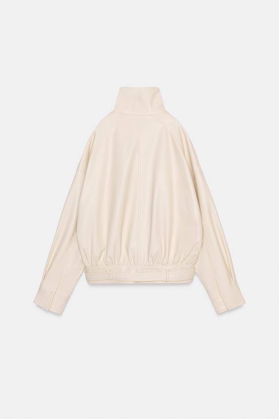 Veste bomber effet cuir