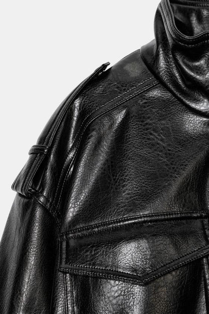 Blouson effet cuir à passants