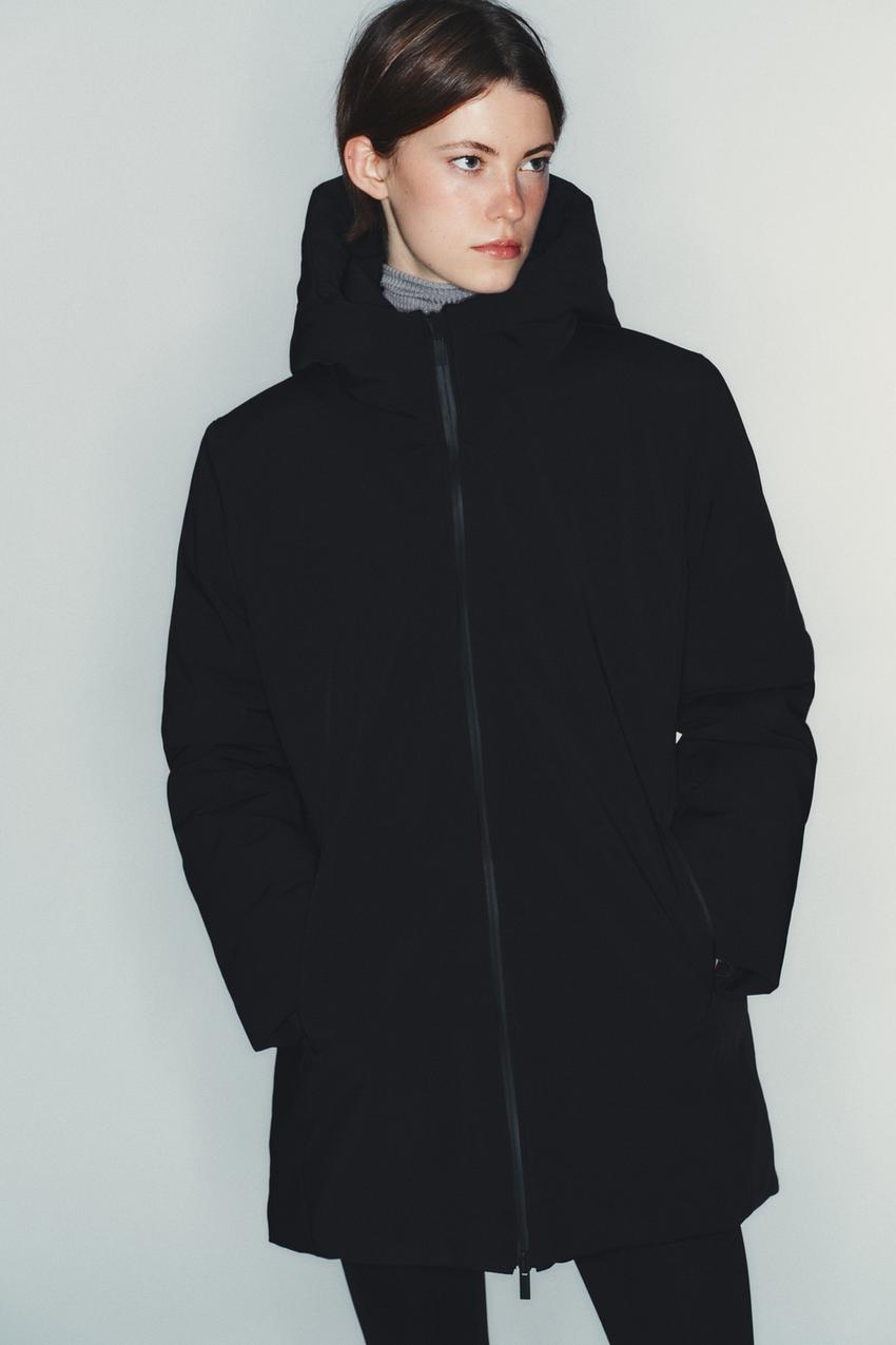Veste matelassée à capuche, coupe-vent et déperlante