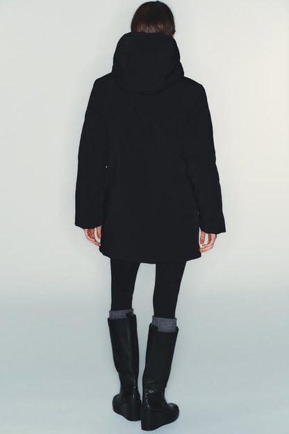 Veste matelassée à capuche, coupe-vent et déperlante