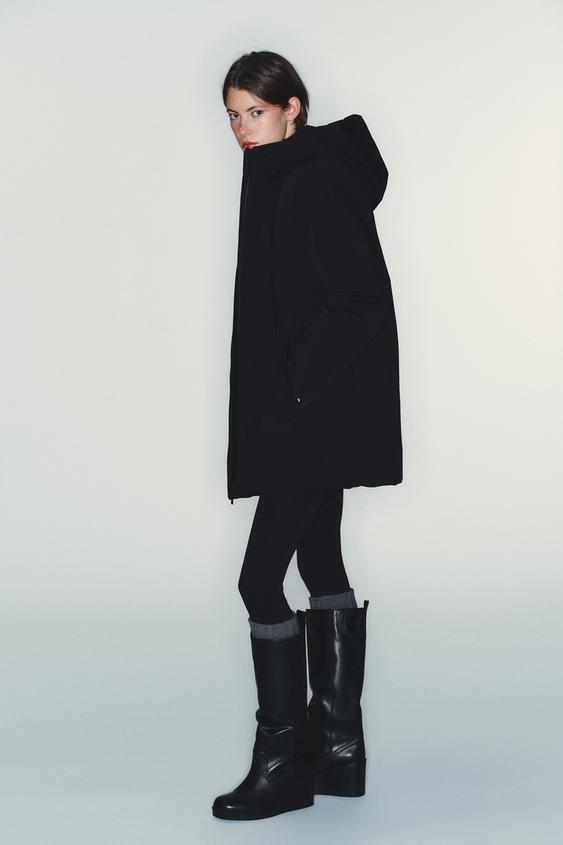 Veste matelassée à capuche, coupe-vent et déperlante