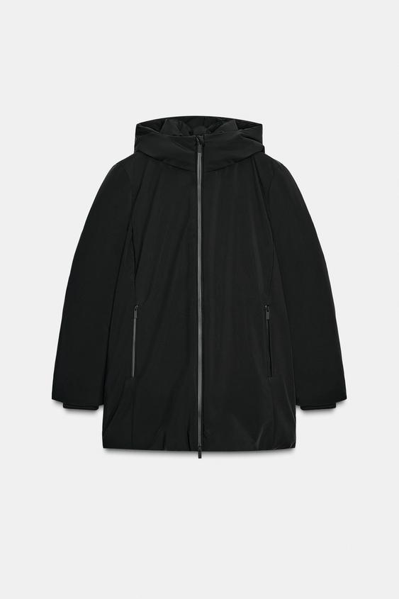 Veste matelassée à capuche, coupe-vent et déperlante