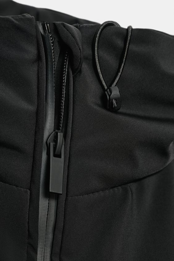 Veste matelassée à capuche, coupe-vent et déperlante