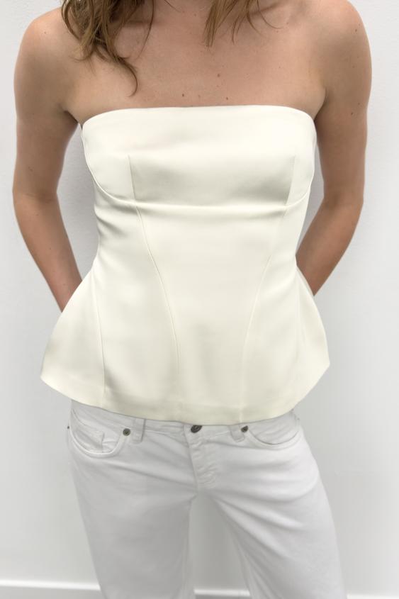 Top bustier peplum