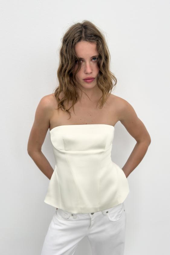 Top bustier peplum