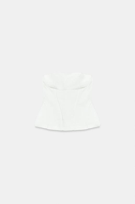 Top bustier peplum