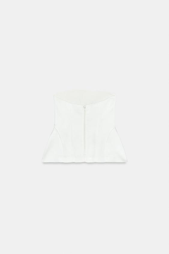 Top bustier peplum