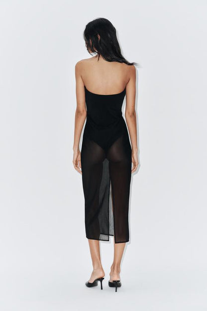 Robe body en tulle