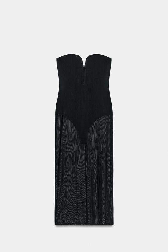 Robe body en tulle