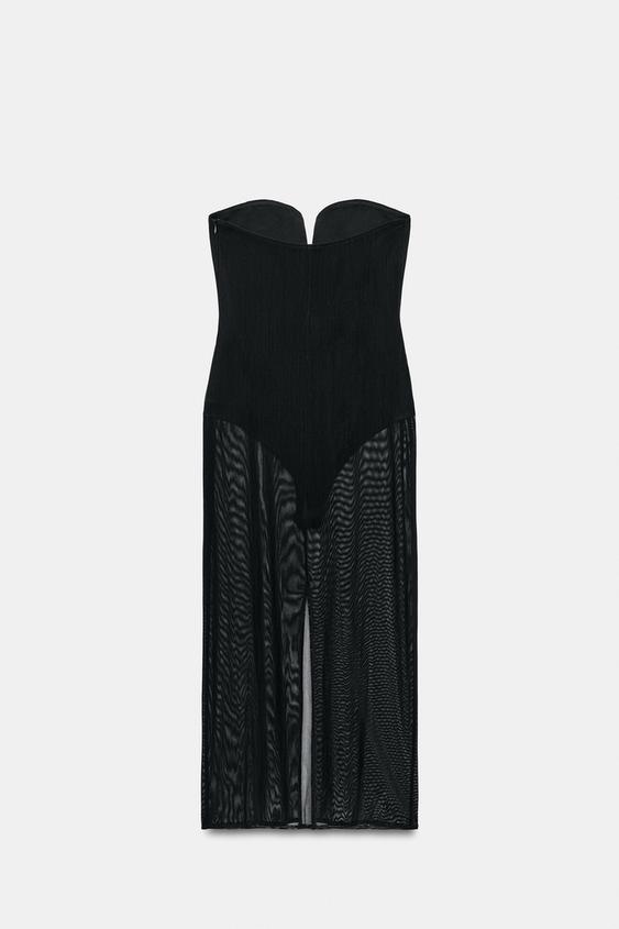 Robe body en tulle