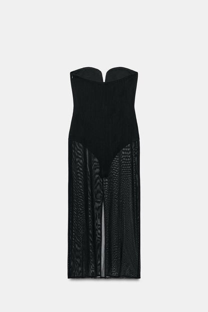 Robe body en tulle