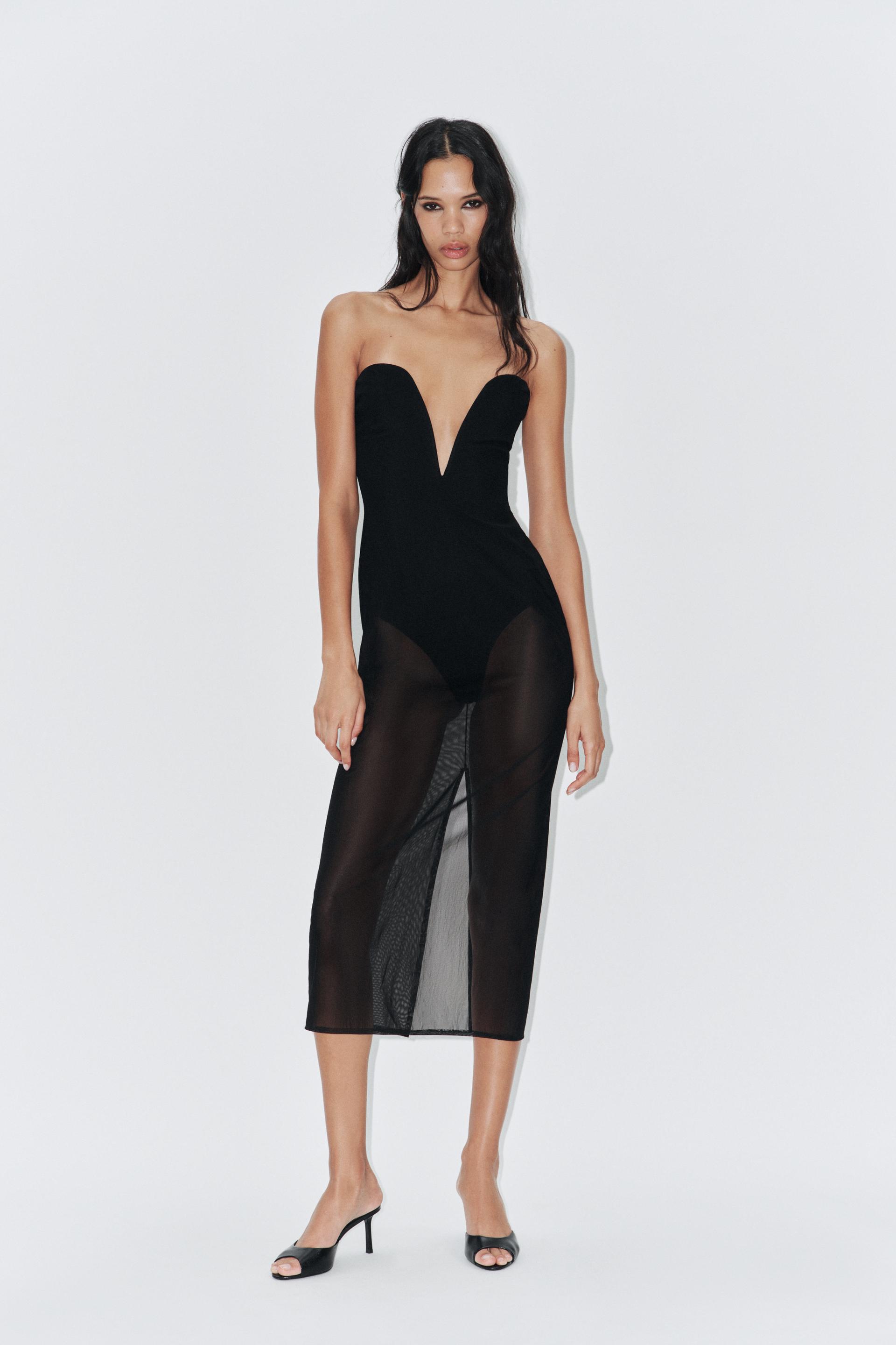 Robe body en tulle
