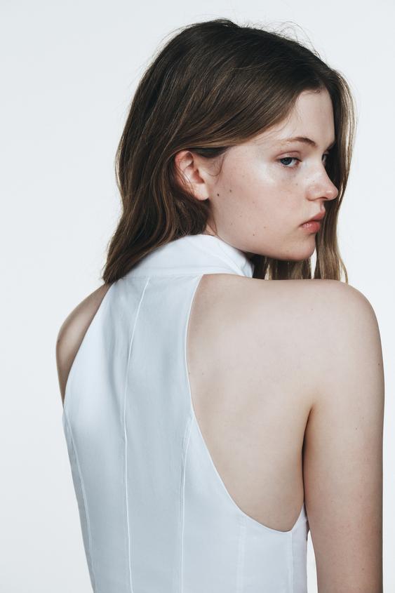 Robe midi dos-nu godets