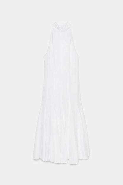 Robe midi dos-nu godets