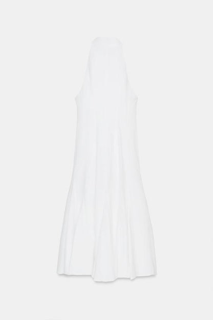 Robe midi dos-nu godets
