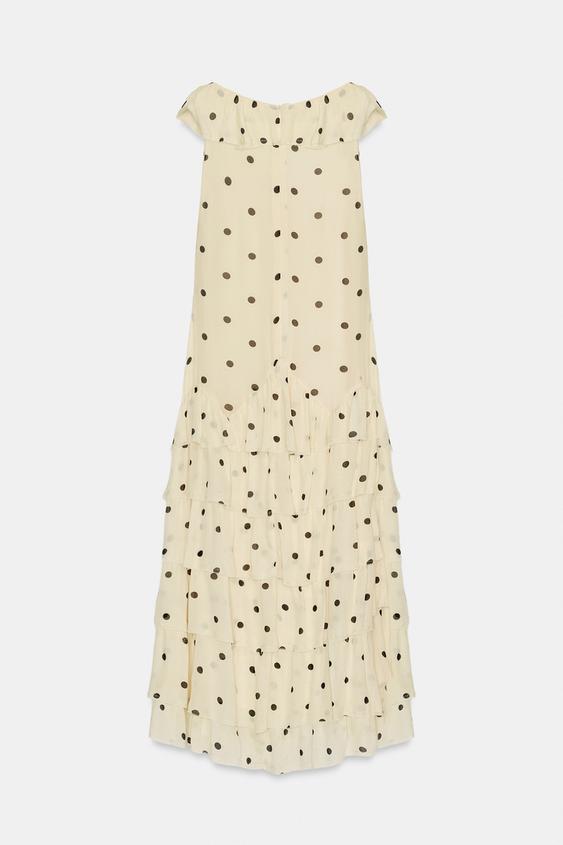 Robe asymétrique à pois