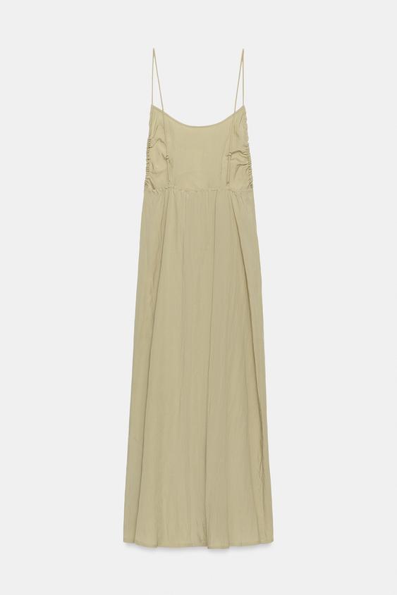 Robe midi fluide à dos ouvert