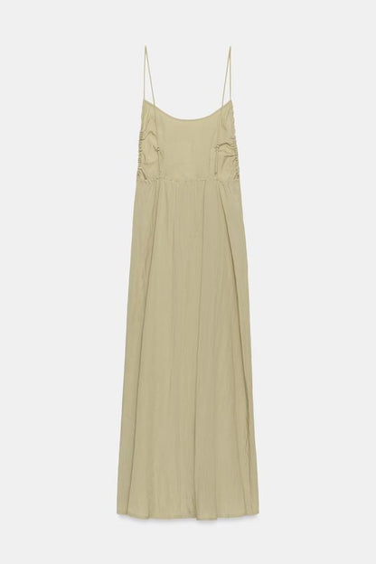 Robe midi fluide à dos ouvert