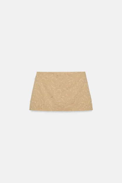 Jupe-culotte à perles