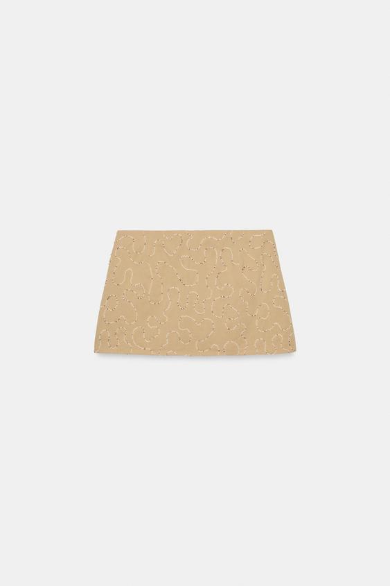 Jupe-culotte à perles