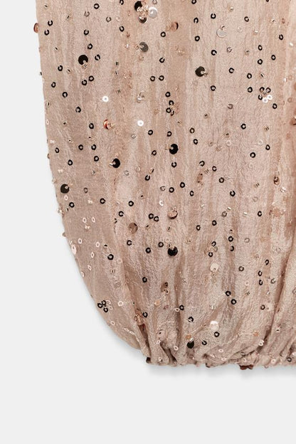Pantalon bouffant à sequins