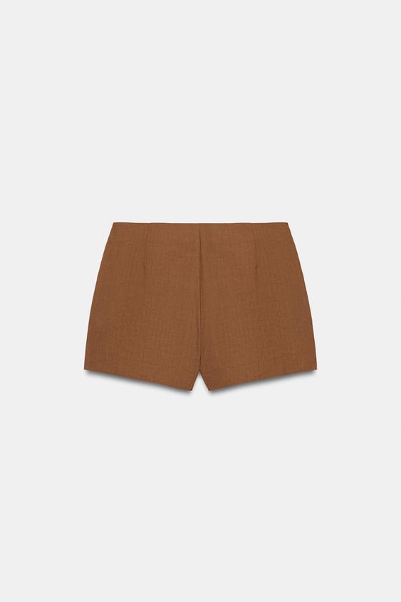 Jupe-culotte à lien noué et perles