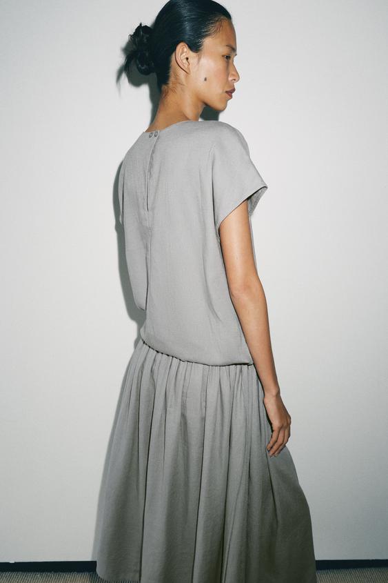 Robe midi en lin ZW Collection