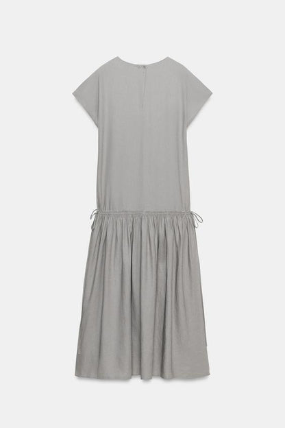 Robe midi en lin ZW Collection
