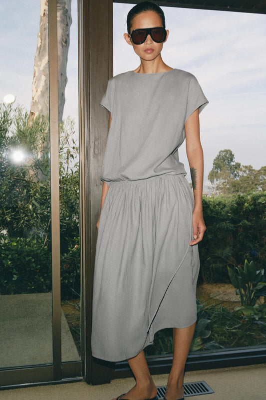 Robe midi en lin ZW Collection