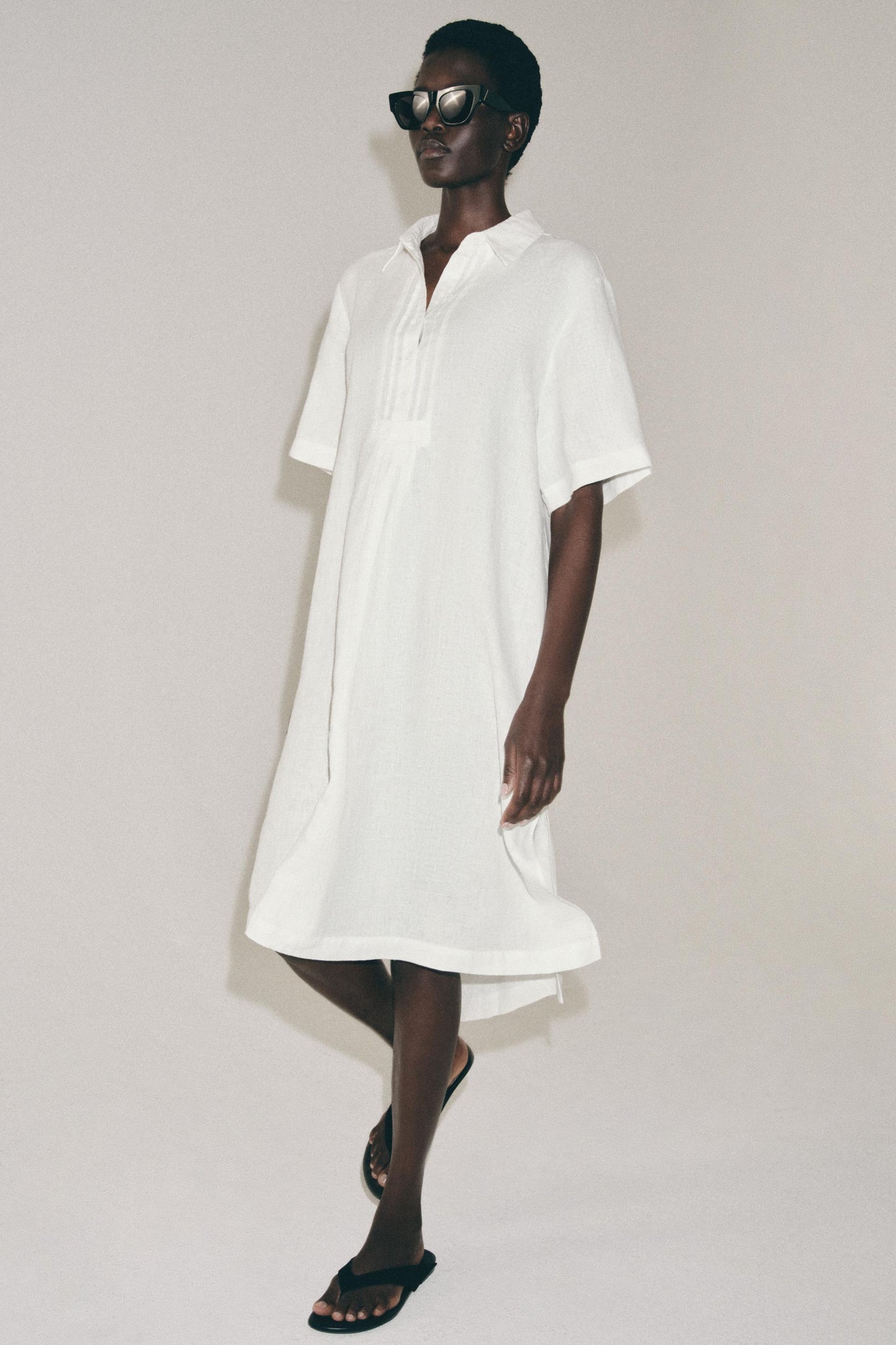 Robe chemise en lin ZW Collection