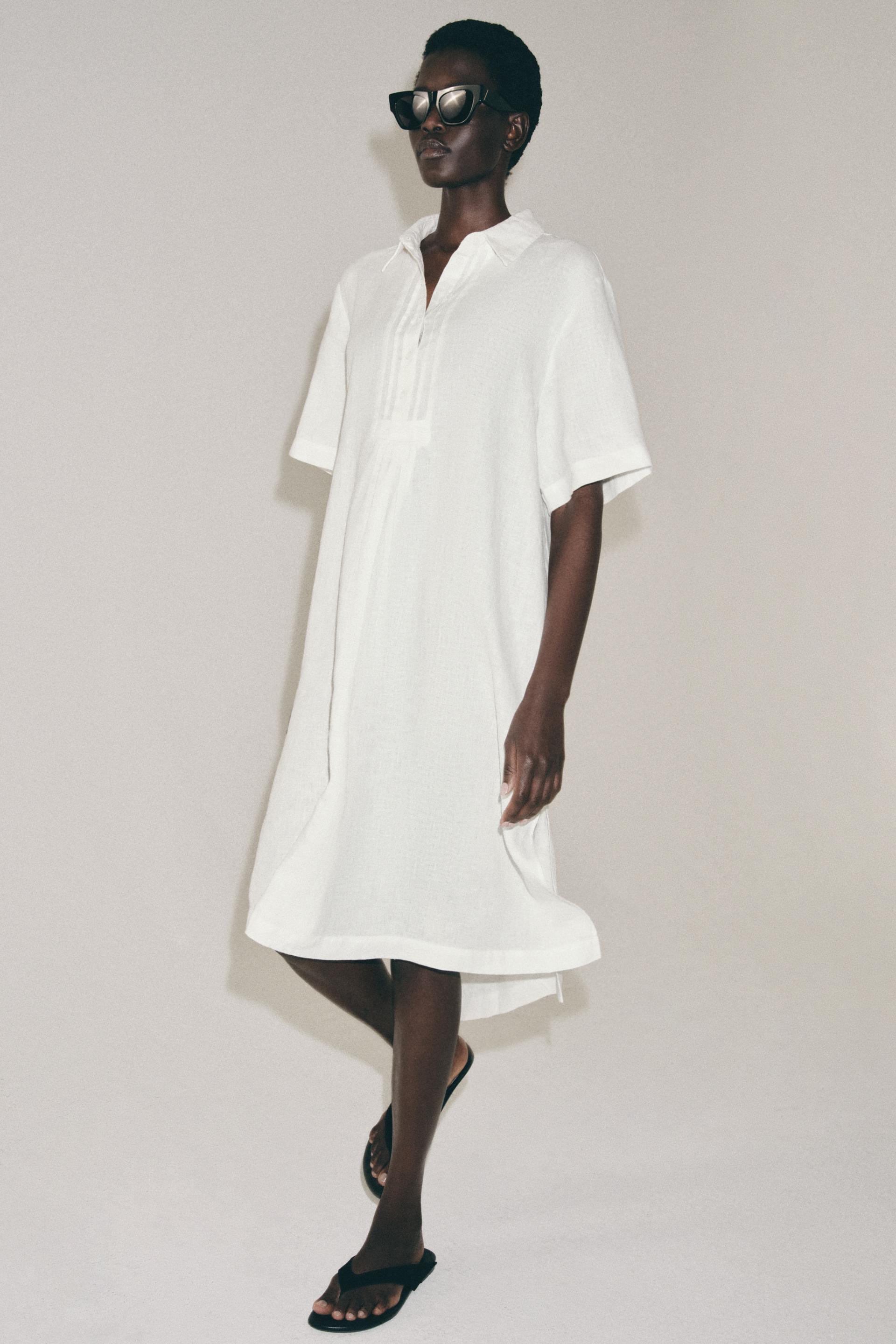 Robe chemise en lin ZW Collection