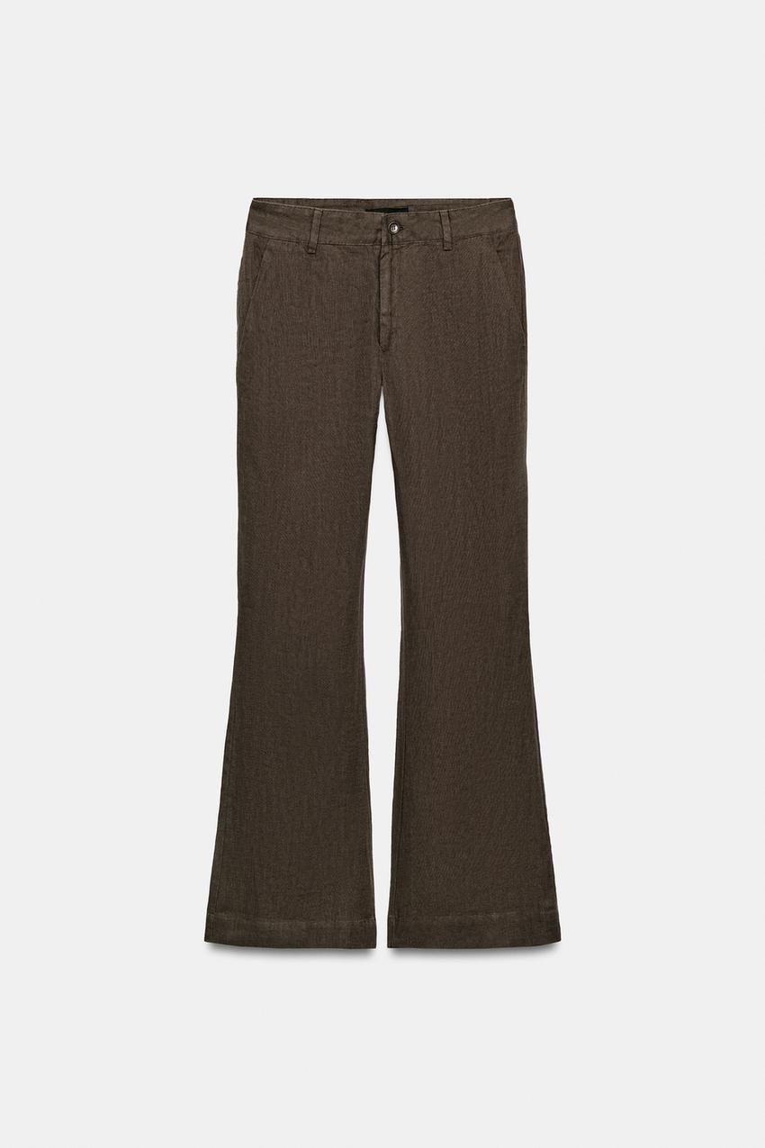 Pantalon coupe évasée 100 % lin ZW Collection