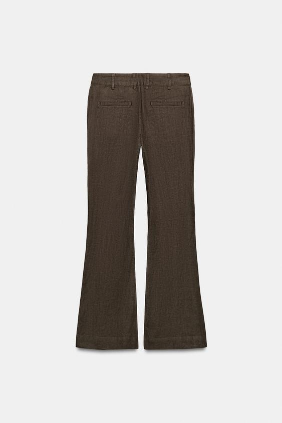 Pantalon coupe évasée 100 % lin ZW Collection