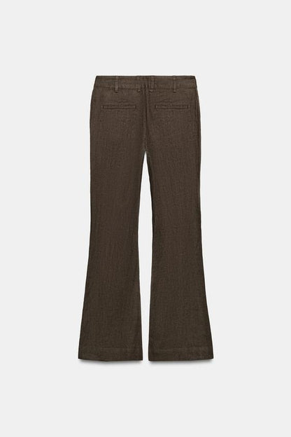 Pantalon coupe évasée 100 % lin ZW Collection