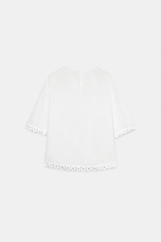 Chemise brodée en lin ZW Collection