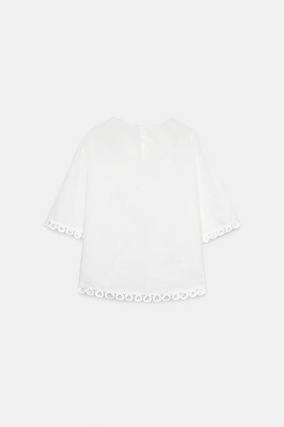 Chemise brodée en lin ZW Collection