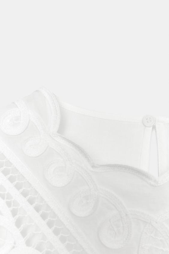 Chemise brodée en lin ZW Collection