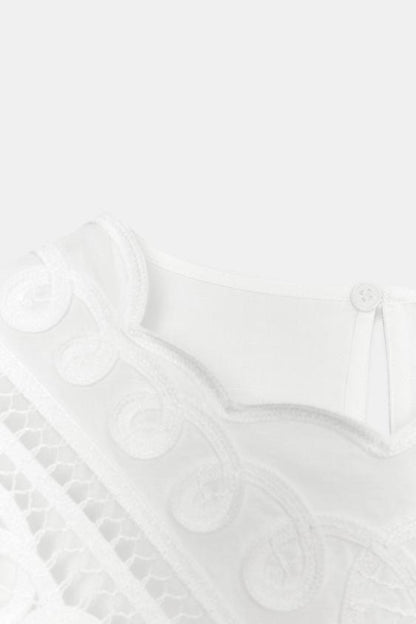 Chemise brodée en lin ZW Collection