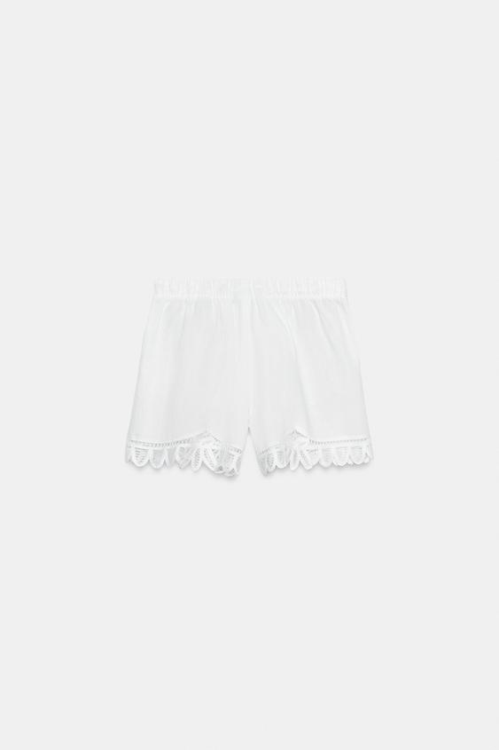 Short brodé en lin ZW Collection