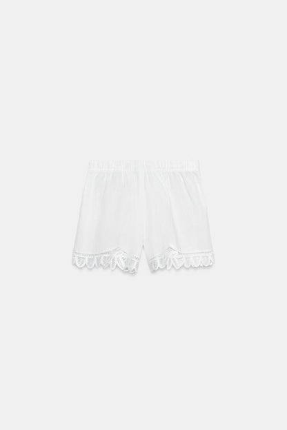 Short brodé en lin ZW Collection