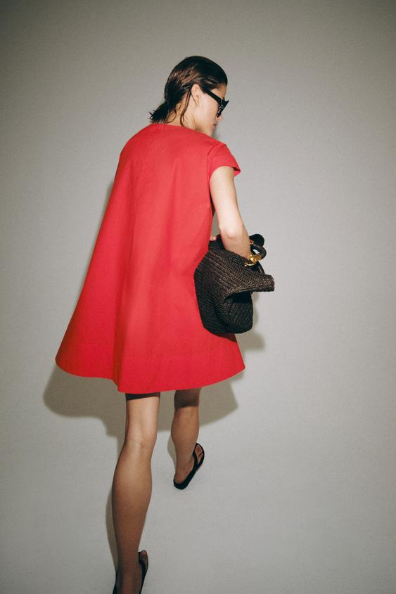 Robe courte en popeline ZW Collection