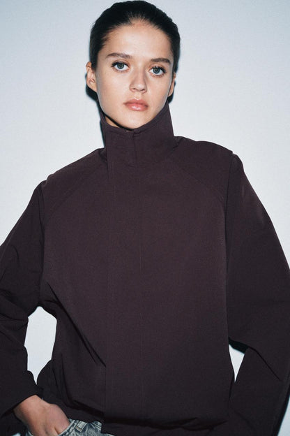 Bomber oversize à fermeture zippée