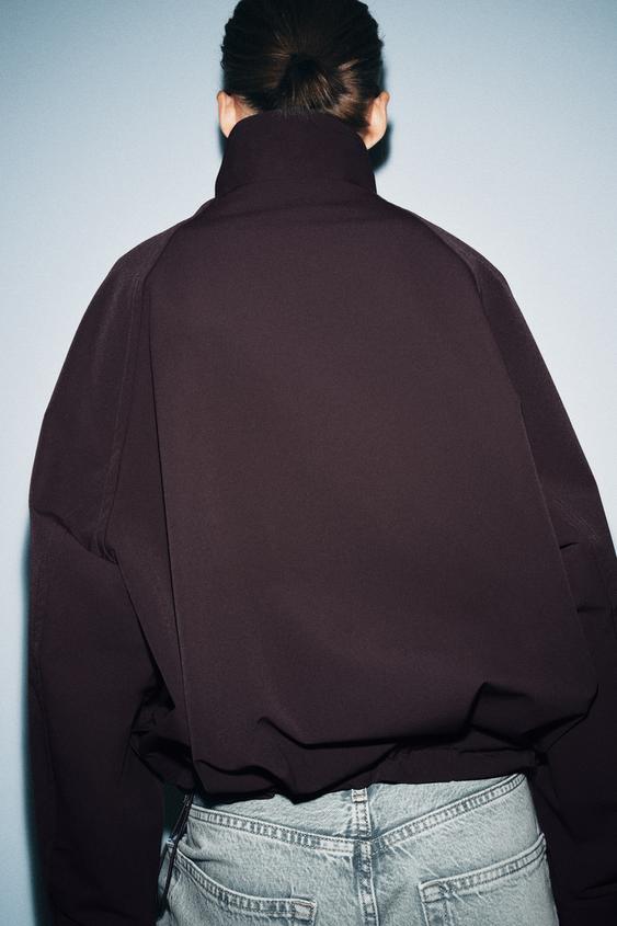 Bomber oversize à fermeture zippée