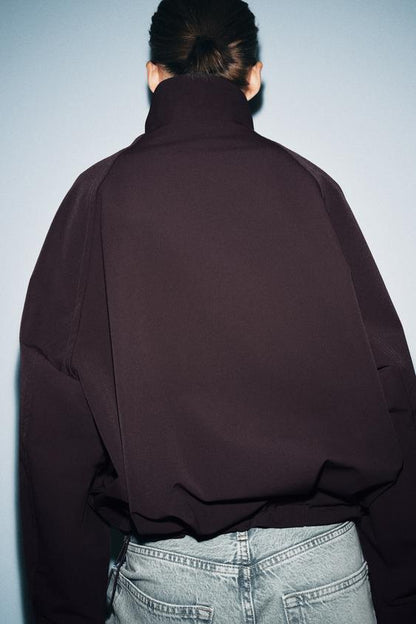Bomber oversize à fermeture zippée