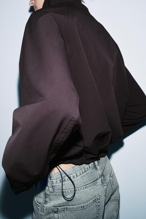 Bomber oversize à fermeture zippée