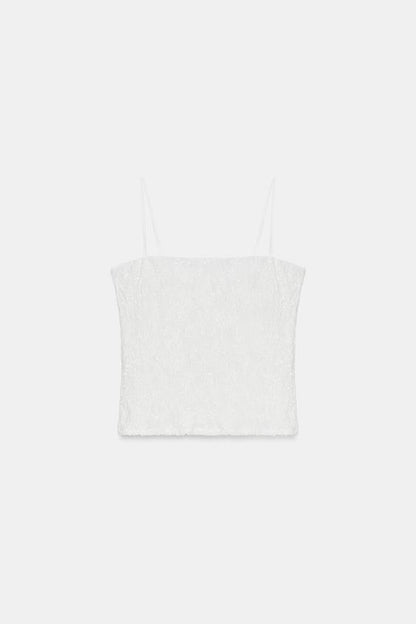 Top brodé à sequins
